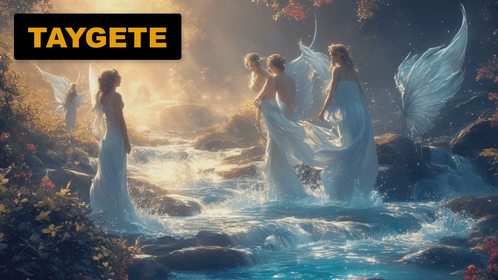Taygete (nymph) – one of the Pleiades, a companion of Artemis and Zeus lover!