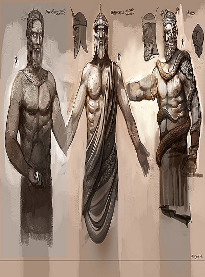 The famous three Judges of the Underworld - Rhadam