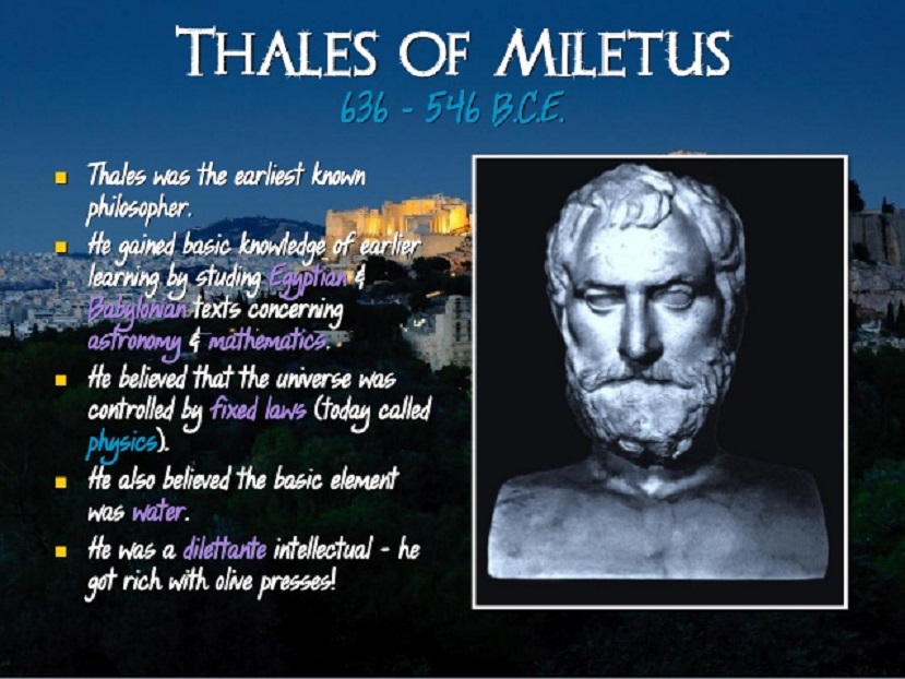 Thales of Miletus: life, works, main ideas and contributions