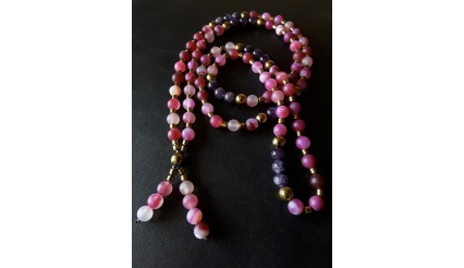 Buddha\'s Purple Touch, 108 Pure Prayer Beads Necklace
