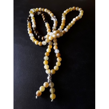 Buddha's White Lotus - the 108 Mala Prayer Necklace