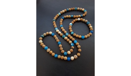 Buddha\'s Gentle Touch - 108 Mala Prayer Beads Necklace