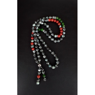Buddha's Aura - 108 Mala Beads Tassel Necklace