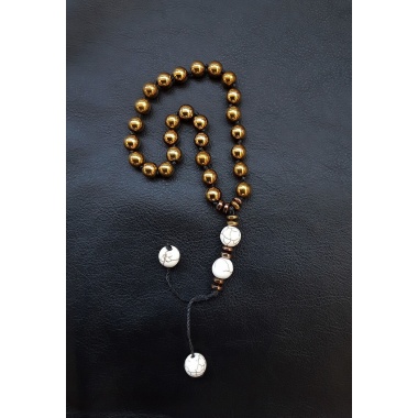 The golden 27 prayer beads Tassel bracelet