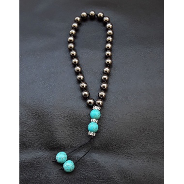 The silver 27 prayer beads Tassel bracelet