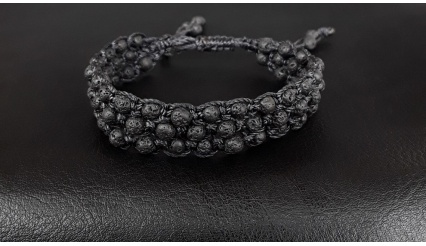 Death Flower of the Soul, Volcanic Lava Stone, special energy infused gemstone bracelets 