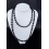 Elegant Volcanic Black Lava Stone, Hematite and Pure 925 Silver Necklace 