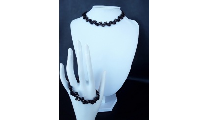 The Black Dawn Moon Bracelet and Choker Jewelry Set