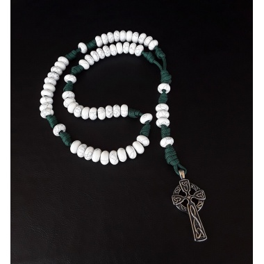 Enlightenment 550 Paracord Howlite Rosary with its Celtic design