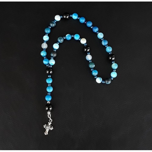 Anglican Light Blue Rosary - Our Holy Father