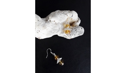 Angelic Wings Citrine and 925 Silver earrings