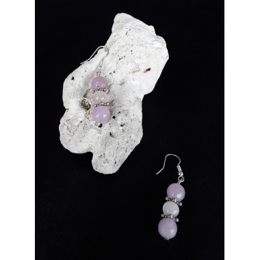 The Rose Quartz Healing Stone Earrings