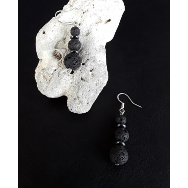 The Volcanic Lava Stone Healing Earrings (Ver. 2)