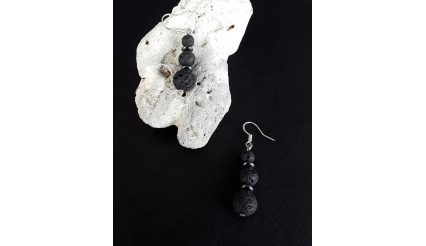 The Volcanic Lava Stone Healing Earrings (Ver. 2)