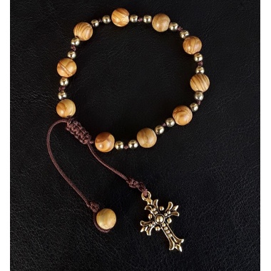 The Golden Cross One Decade Wrist Rosary