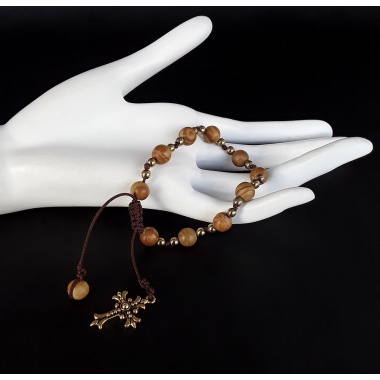 The Golden Cross One Decade Wrist Rosary