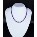 The Purple Amethyst Silver Cross Necklace
