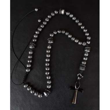 The galvanized Ankh 5 Decade Catholic Rosary (ver. 3)