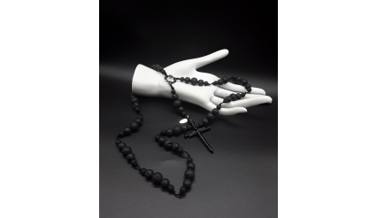 The Black Nails 5 Decade Catholic Rosary	