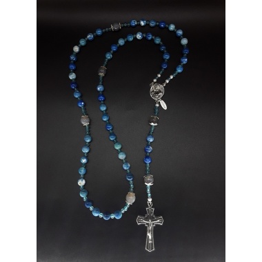 The Blue Pearl 5 Decade Catholic Rosary