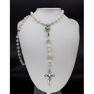 The Pearl Moonstone 5 Decade Catholic Rosary
