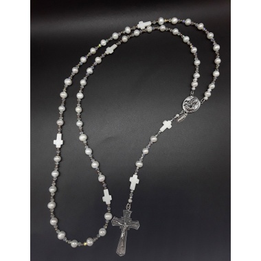 The Pearl Moonstone 5 Decade Catholic Rosary (Large)