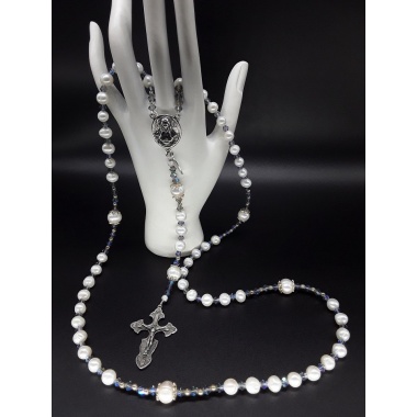The Pearl Moonstone 5 Decade Catholic Rosary (alt ver 2)