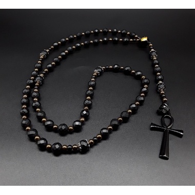 The Catholic Yin and Yang 5 Decade Ankh Rosary 