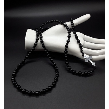 The Black Onyx Rosary Necklace