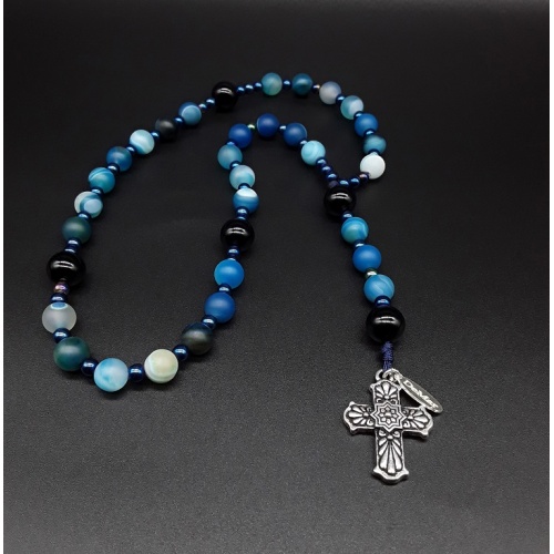 Anglican Light Blue Rosary - Our Holy Father
