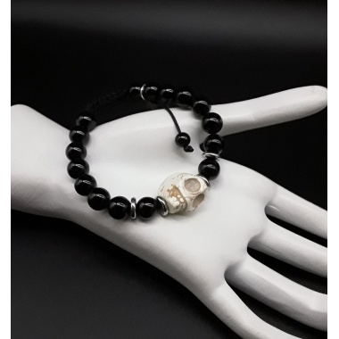 The Black Onyx Skull Bracelet