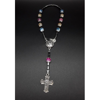Silver Virgin Mary One Decade Catholic Rosary