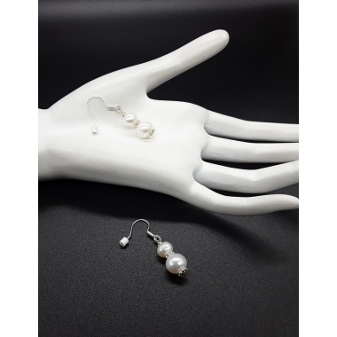 The Silver Pearl Earrings 