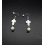 The Ivory Cross Silver Pearl Earrings 