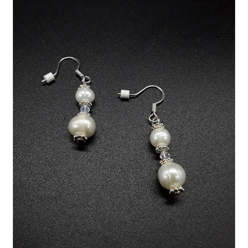 The Swarovski Silver Pearl Earrings