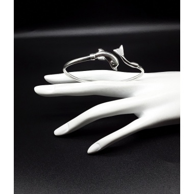 The Dolphin Cuff Bracelet made of 100% pure and solid 925 Silver