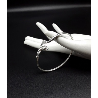 The Dolphin Cuff Bracelet made of 100% pure and solid 925 Silver