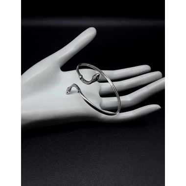 The Ophion Cuff Bracelet made of 100% pure and solid 925 Silver
