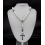 The Ankh 5 Decade Catholic Rosary made of White Lava Stone