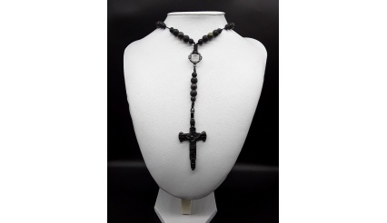 The Scull Cross Dark Catholic Rosary