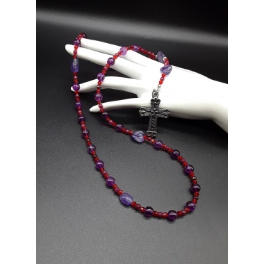 The Purple Anglican Rosary Necklace