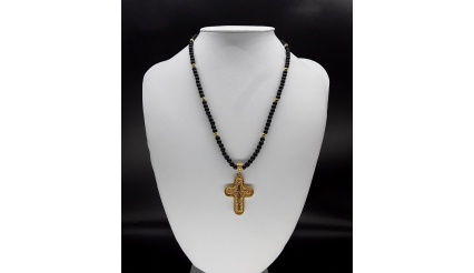 The Black-Gold Cross Necklace