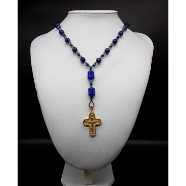 The Deep Blue Irish Anglican Rosary	Necklace