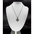 The Silver Square Cross Necklace	