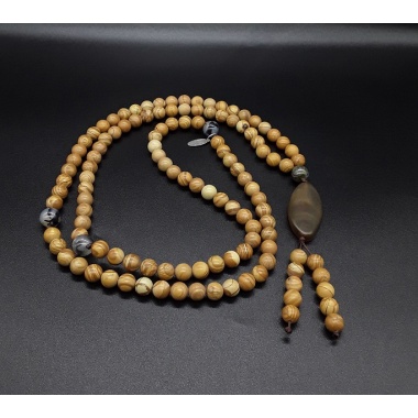 Buddha's Holy Ground, 108 Pure Prayer Beads Necklace 