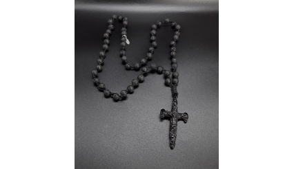 The Skull Cross Pure Dark Rosary