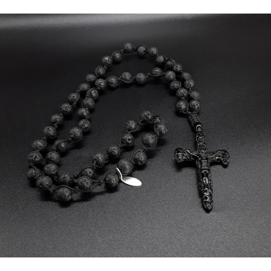 The Skull Cross Pure Dark Rosary