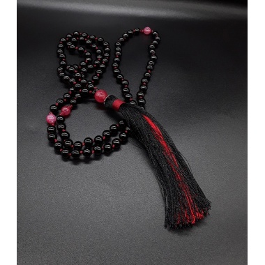 The Black Dragon 108 Tibetan Mala Tassel Necklace