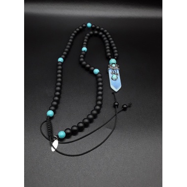 The Opalite Volcanic Black Onyx Necklace
