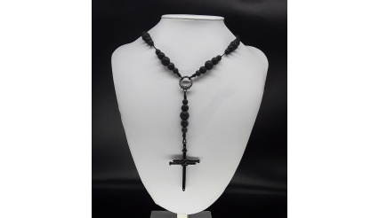 The Black Nails 5 Decade Catholic Rosary	